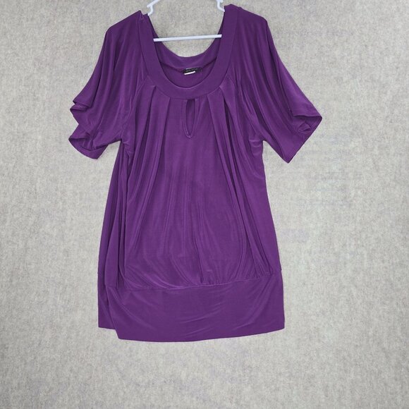 Purple Cant Miss Womens Tunic Top Size 2X - Picture 1 of 7